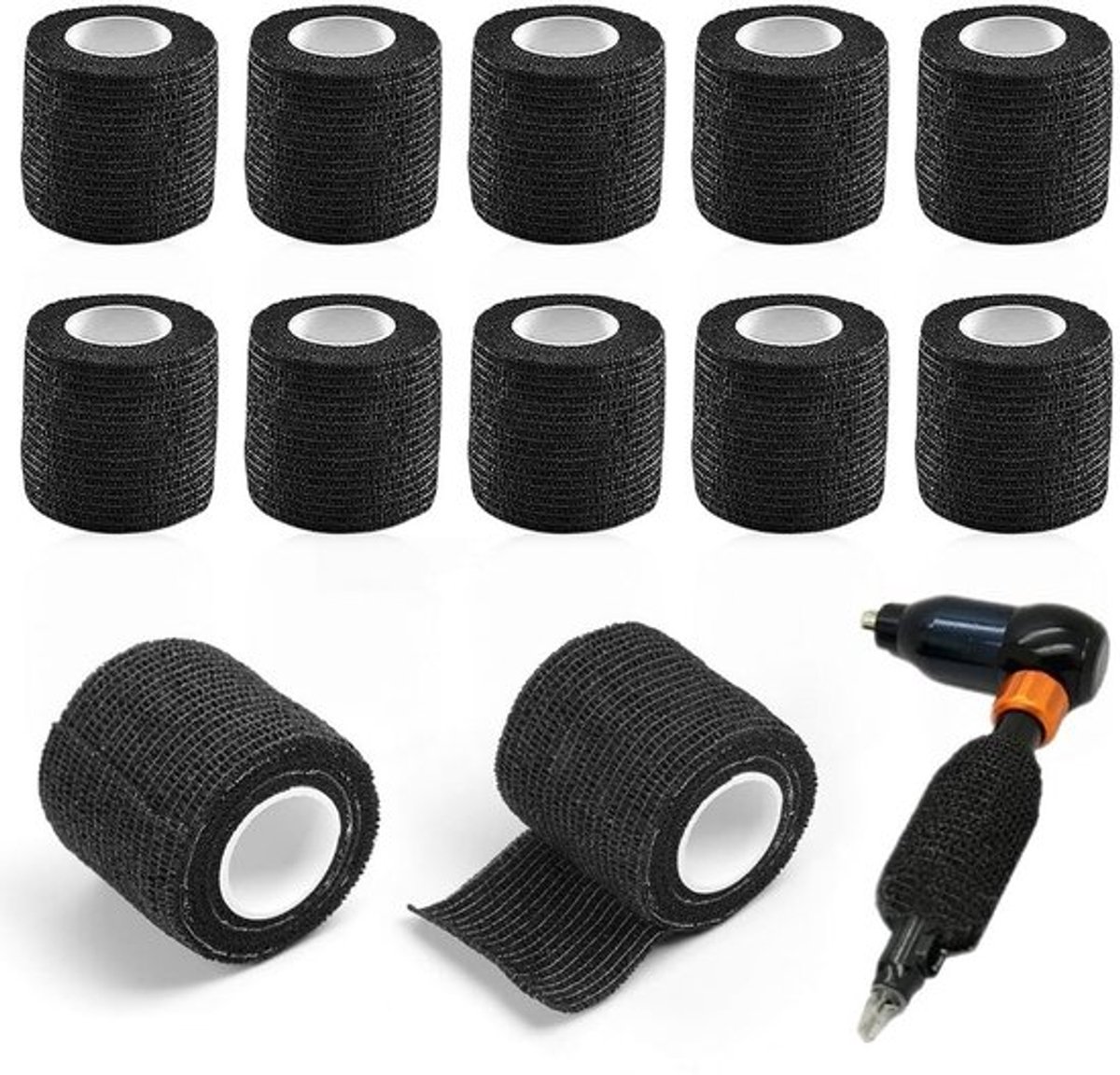 Tattoo-Greepafdekkingen 12 Stuks - Zelfklevend Verband - Greepbuis - Plakband - Comfortabel Kussen - 5 cm x 4,5 m