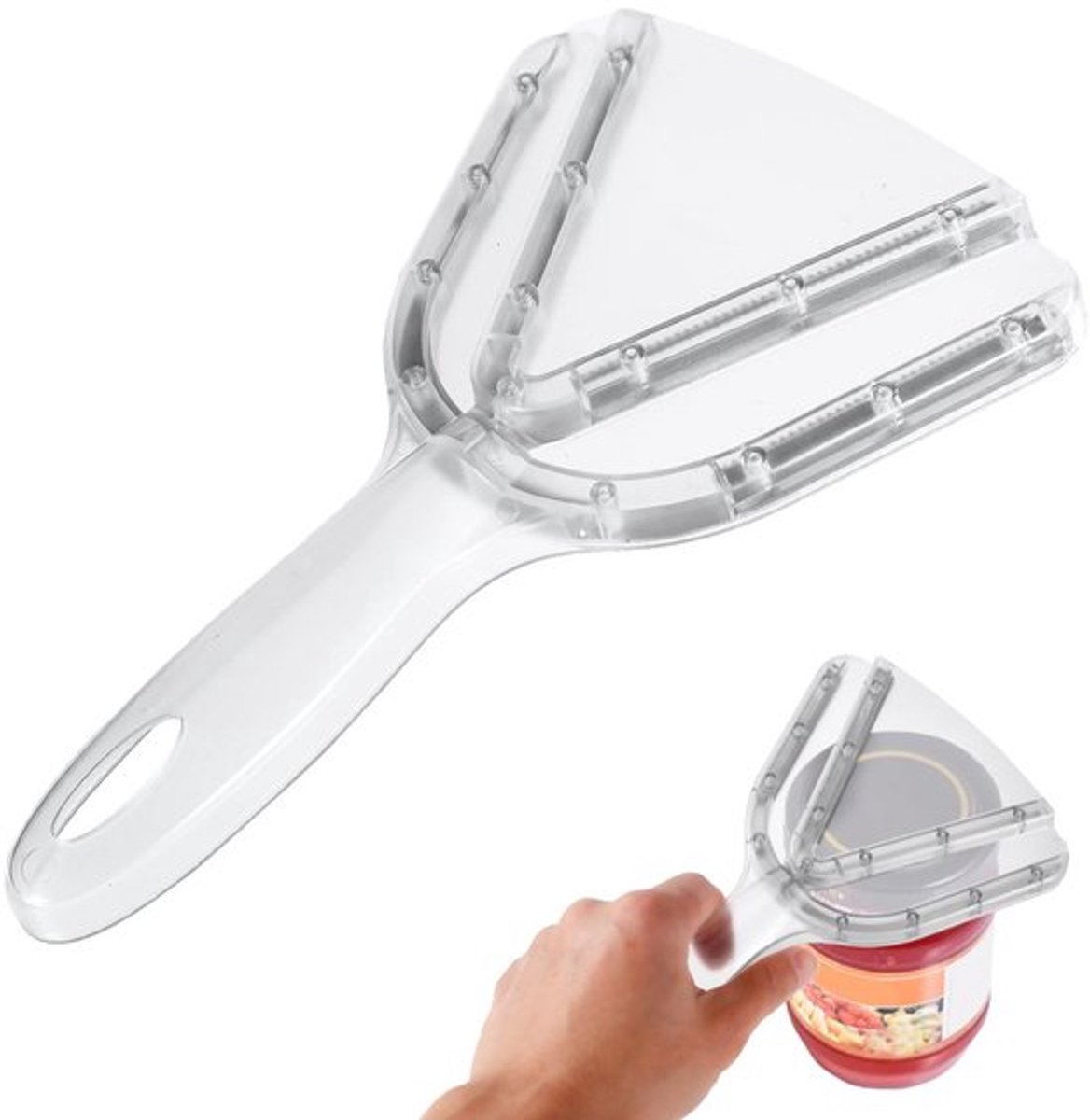 - Intrekbaar Verstelbaar Pottenopener - Flesopener voor Senioren - Handmatig Gereedschap - Transparant - Keukenaccessoires - Ideaal voor Z