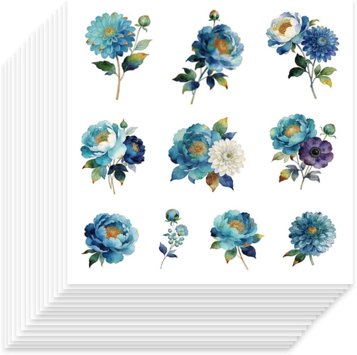 Plantenstickers 500 stuks - vintage stijl bloemen - zelfklevend papier - decoratief voor planners - SnelShoppen