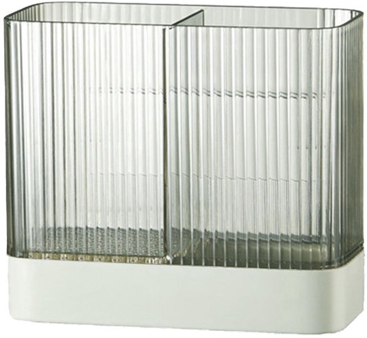Bestekhouder Wandmontage - Multifunctioneel Afdruiprek - Keukengerei Organizer - 2 Compartimenten - Afvoerfunctie - Ruimtebesparend - Keukenorganizer