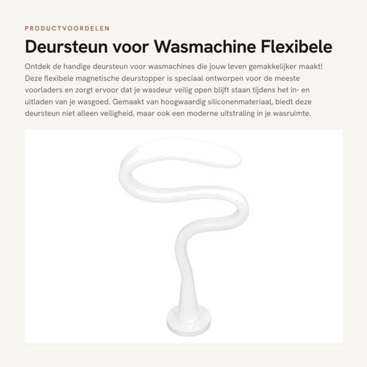 Deursteun Flexibel - Magnetische Deurstopper - Siliconen Deurhouder - Deurvastzetter - Geschikt voor Voorladers - Veilig en Krasvrij