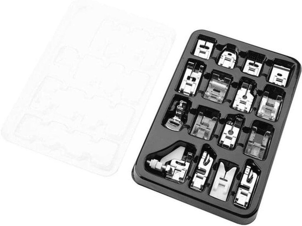 Presser Voet Set 16 Stuks - Universele Naaimachine Voeten - Onzichtbare Rits Voet - Roller Voet - Quilting Voet - Hoogwaardig Staal - Naaivoeten