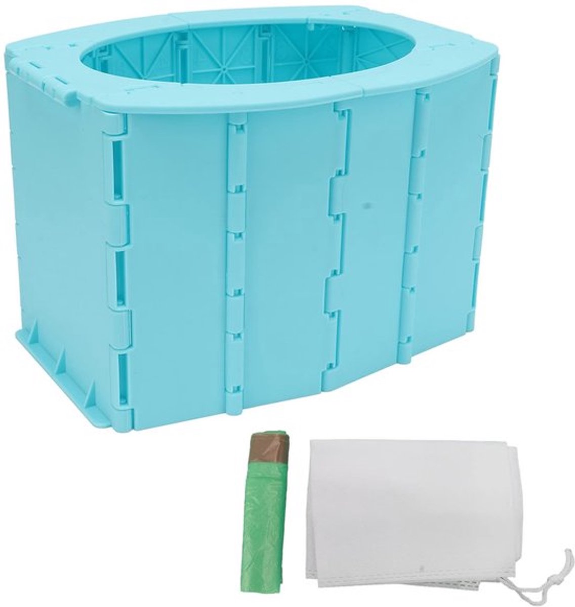 Kindertoilet Draagbaar - Opvouwbaar Toilet - Trainingstoilet - Buiten Toilet - Nood Toilet - Inclusief Vuilniszak