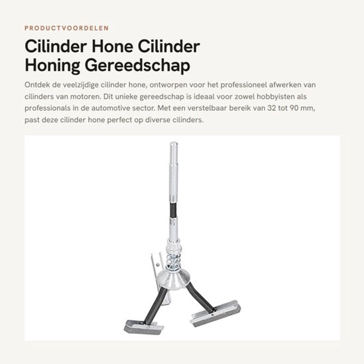 Cilinder Hone 32-90 Mm - Verstelbare 3 Kaken - Automatische Motor - Flexibele As - Professioneel Gereedschap - Metaal - Motor Honing