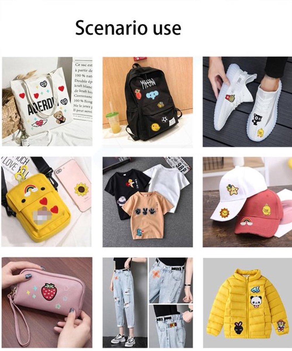 Kerstpatches 20 Stuks - Geborduurde Applicaties - Reparatiepatches voor Kleding - Decoratieve Stoffen Stickers - DIY Knutselen - Vliesstof - Applicatiepatches