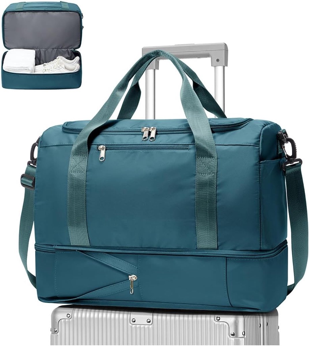 SnelShoppen - Travel Bag Vrouwen Ryanair Cabin Bag 40x30x20cm - Wizzair & Easyjet Handbagage - Onderzet Weekendtas voor Vrouwen & Mannen - Sporttas me