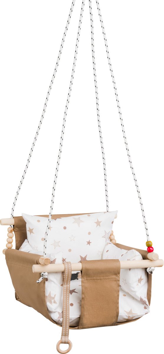 Asir - Babyschommelstoel - Goud - 39 x 19 x 41