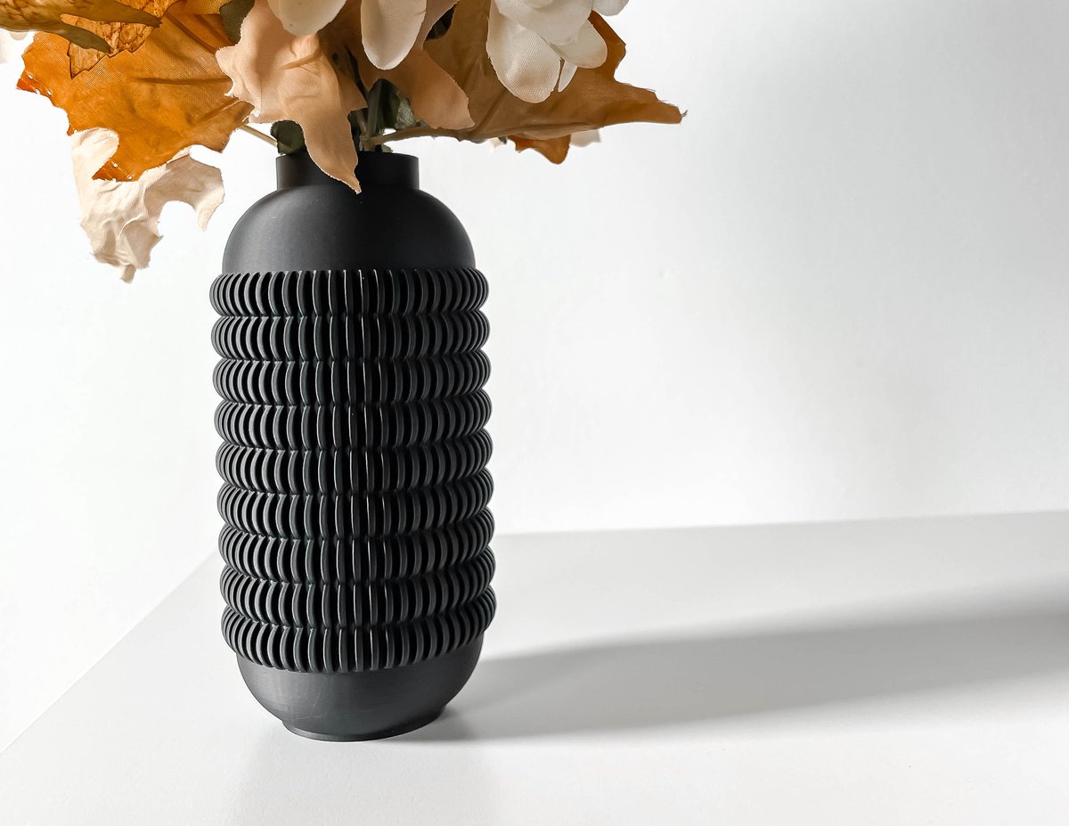 Skushy Vaas Juny - Geschikt voor Bouwbloemen - Japandi Designvaas voor Droogbloemen en Kunstbloemen - Sculpturale Decoratieve Vaas - Moderne Woondecoratie