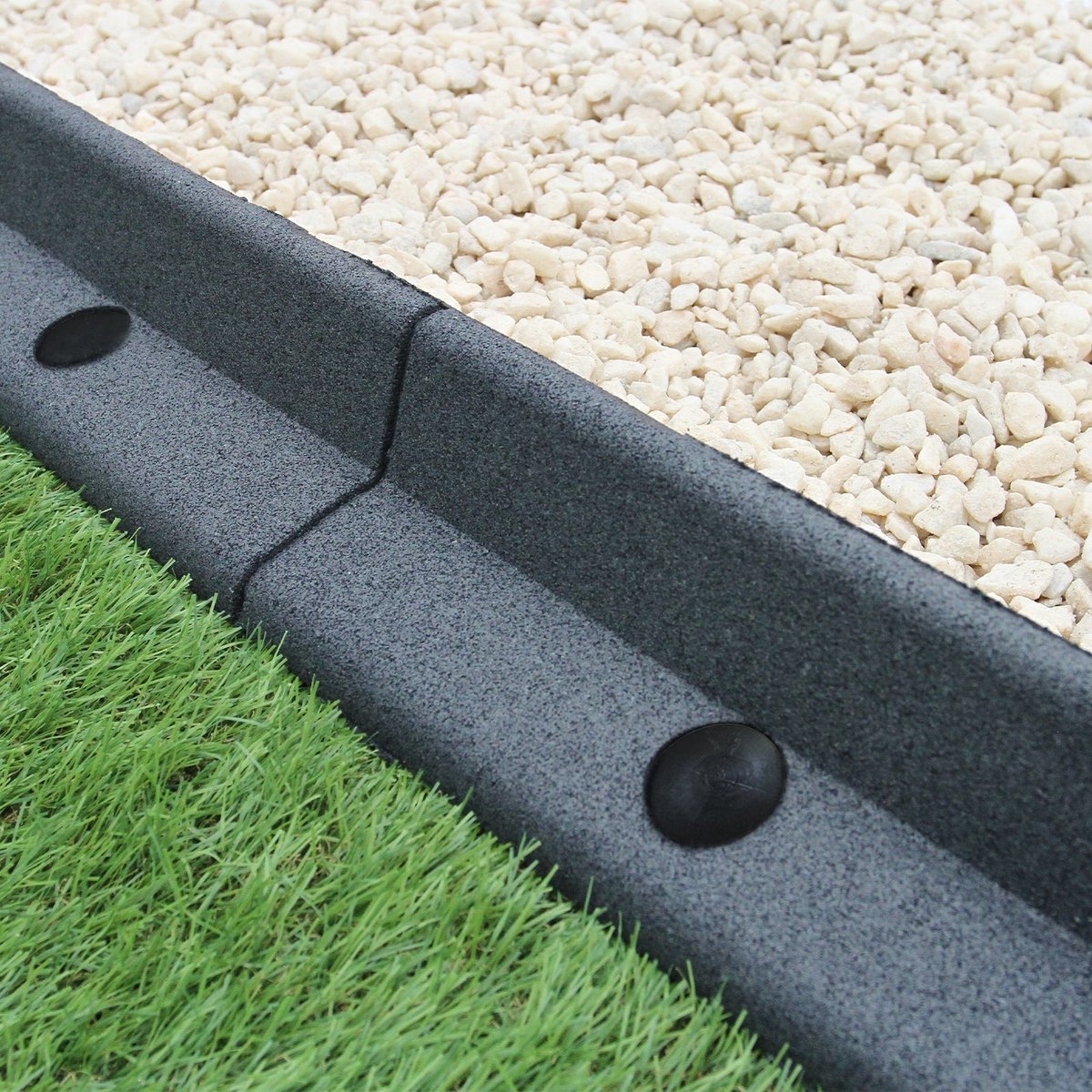 Flexibele borderrand - grijs - set 4x1,2 m - grasmaaiervriendelijk
