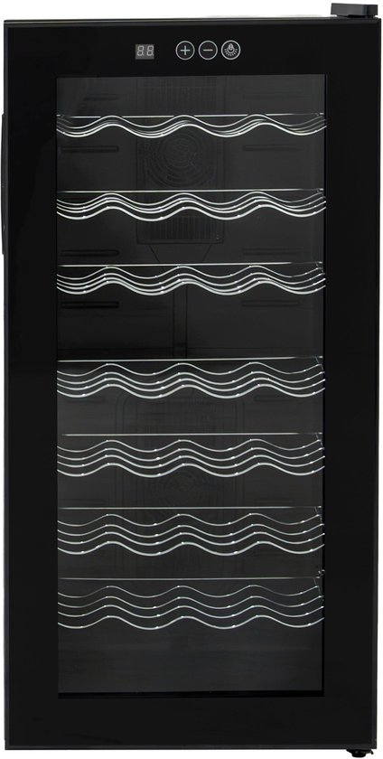 Oriva led wijnkoelkast - zwart - 78l - dynamische led muzieksync