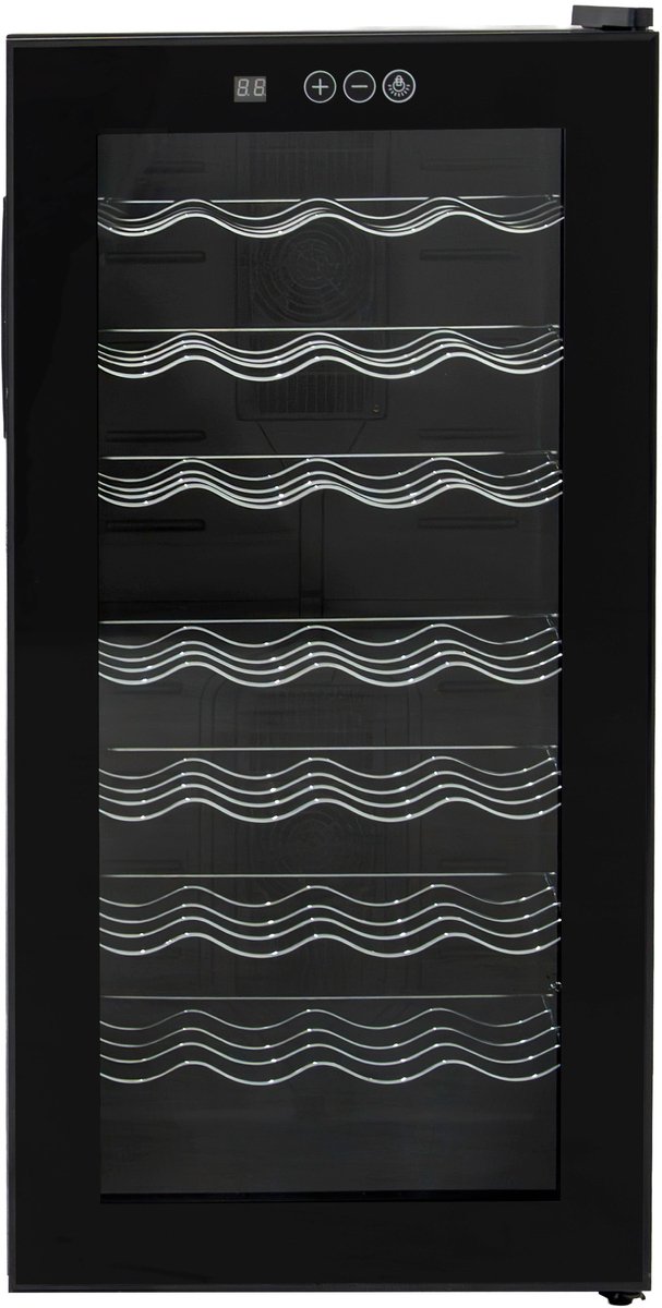 Oriva led wijnkoelkast - zwart - 78l - dynamische led muzieksync