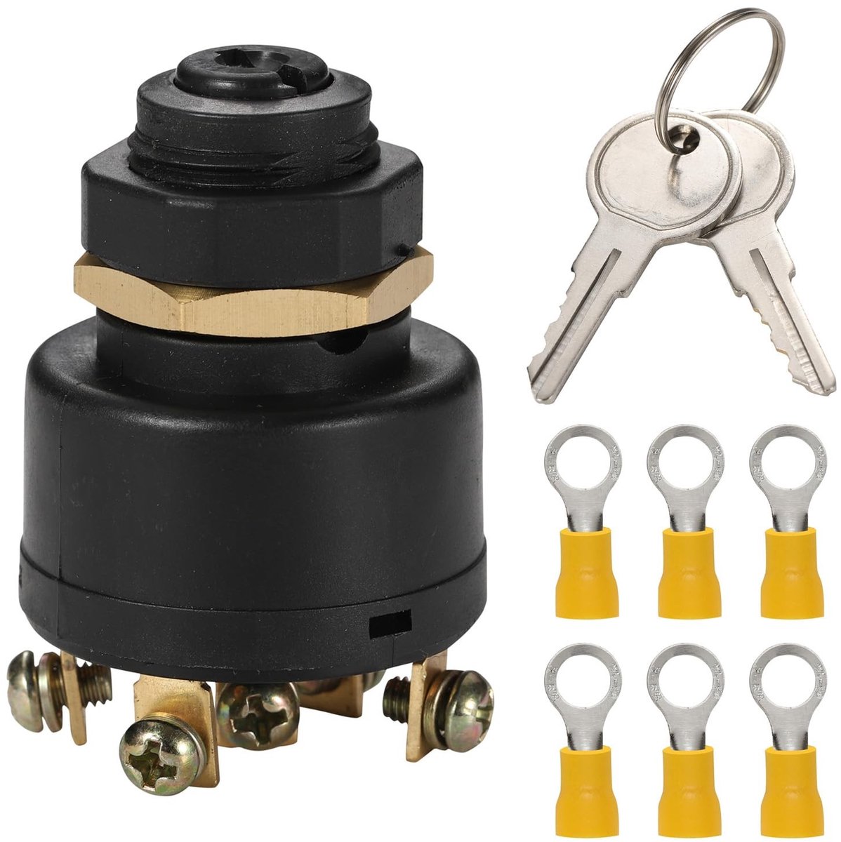 Dailygoods - Ignition Switch - Heavy Duty - Push-to-Choke - Geschikt voor Inboard Motors - Betrouwbaar en Duurzaam - Eenvoudige installatie