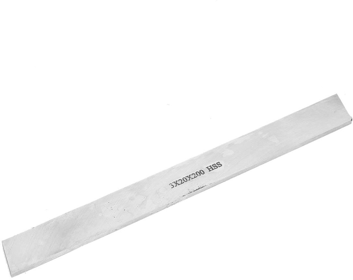 Dailygoods- Stalen Staaf - HSS Sneldraaistaal - Draaigereedschap - Houtsnijwerk - Kernsnijwerk - Roestvrijstalen Stangen 3 x 20 x 200 mm