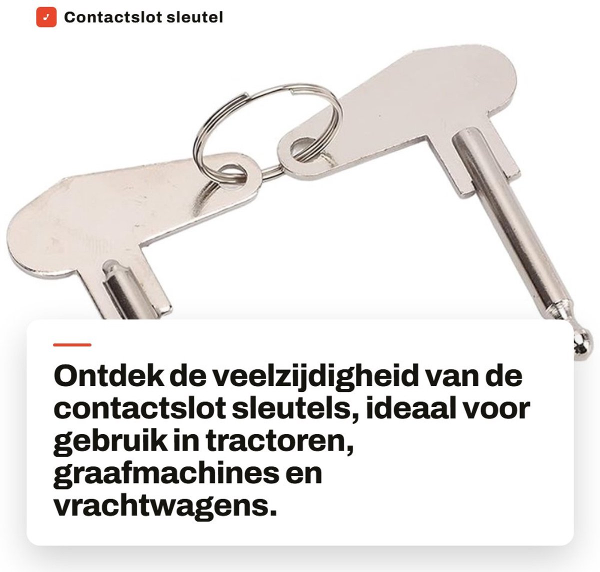 Dailygoods- Contactslot Universeel - 2 Stuks - Sleuteldiameter 5 mm - Geschikt voor Tractoren/Graafmachines/Vrachtwagens - Hoogwaardig Metaal - Duurzaam - Ontstekingssleutel