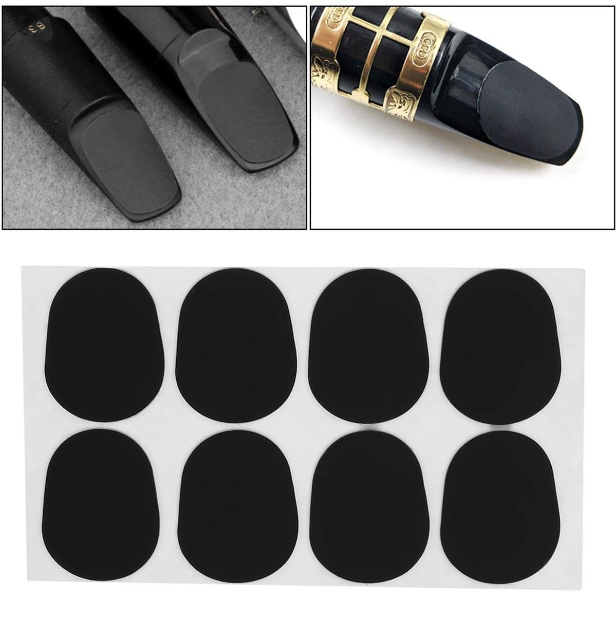 Dailygoods- Baritonen Saxofoon Mondstuk - Kussens/Pads - Duurzaam Materiaal - Fijne Afwerking - Diverse Dikte - 8 Stuks