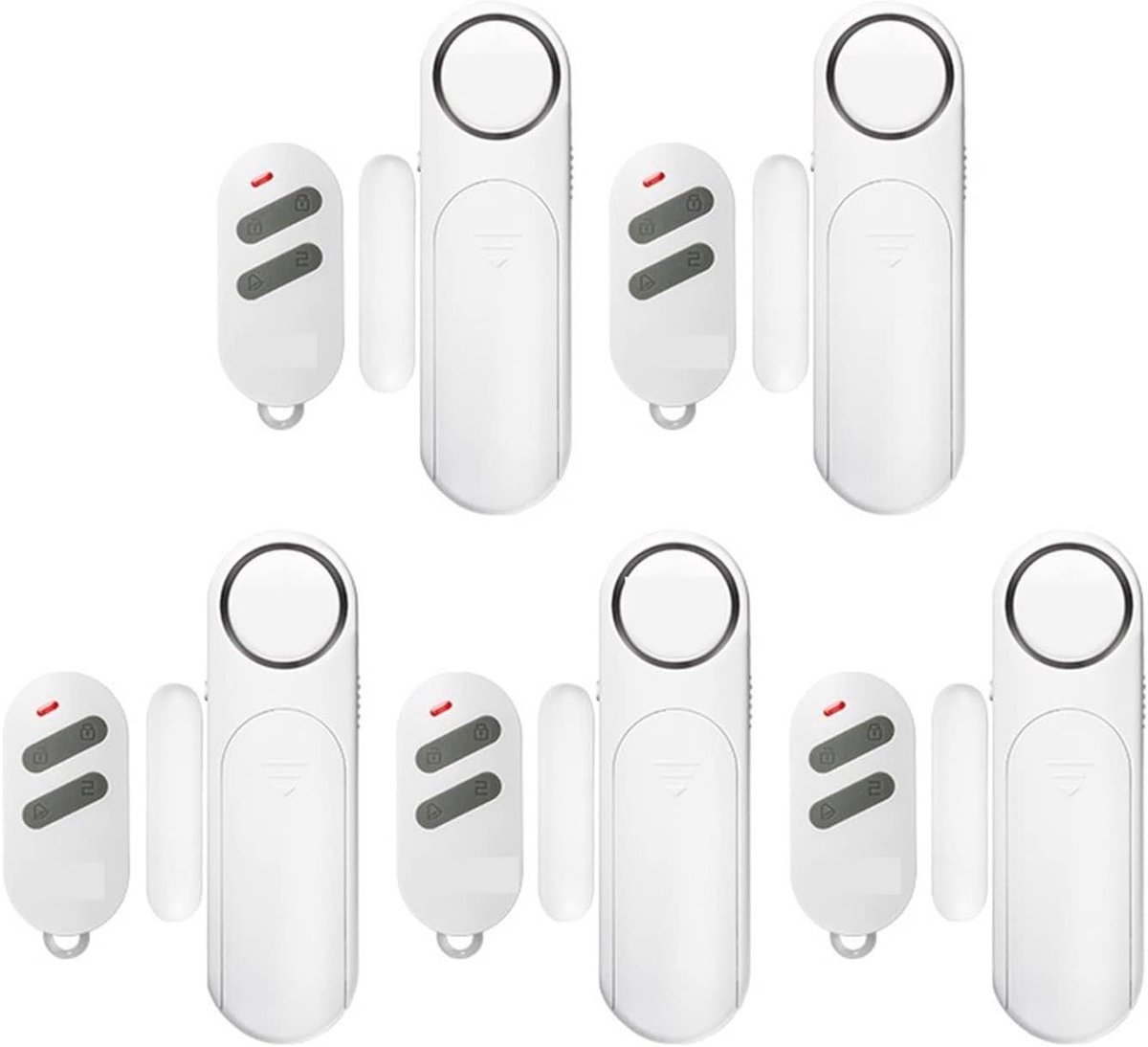 Deur raam alarm - Draadloos beveiligingssysteem - Huis beveiligen - 120dB luid geluid - 300ft bereik - KIT 9