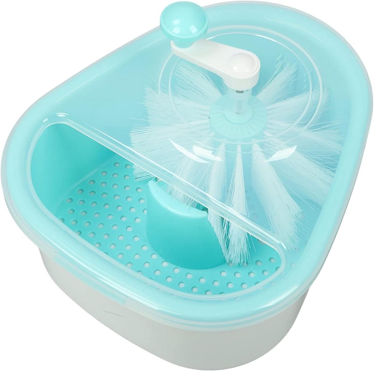 Sla Spinner - Groente Droger - Salades Maken - Efficiënte Rotatie - 34 x 29 x 15 cm - Hemelsblauw