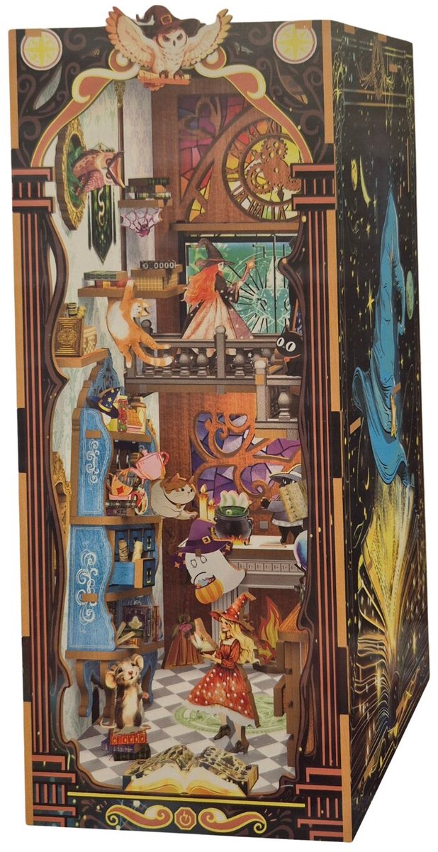 Beehub, Mystical Magical Power - Miniatuurhuisje - Modelbouw - Modelbouwpakket - 3D Houten Puzzel - DIY Bouwpakket Volwassenen - Constructiespeelgoed - 18,6 x 10 x 25,2 cm