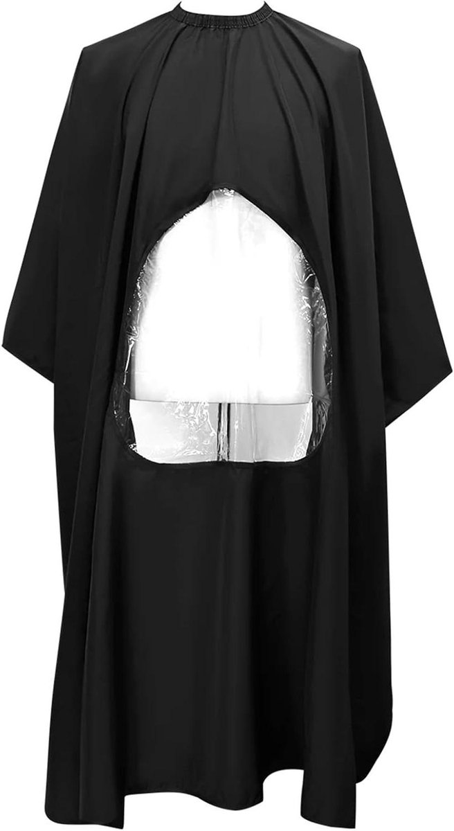 Kappers Cape - Haarkappers Schort - Kapsels Maken - Transparant Kijstvenster - Zoals Afgebeeld - Zwart Wit