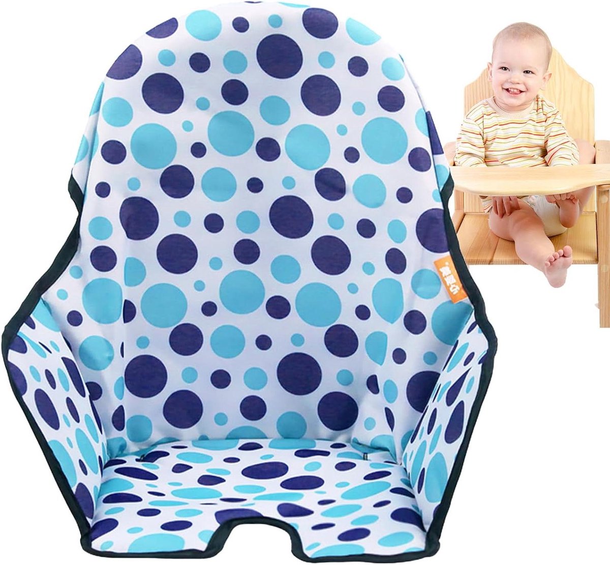 Kinderstoelhoezen - Stoelkussens Baby - Veilig Voeden - Huidvriendelijk Materiaal - 37x23 cm - Blauw