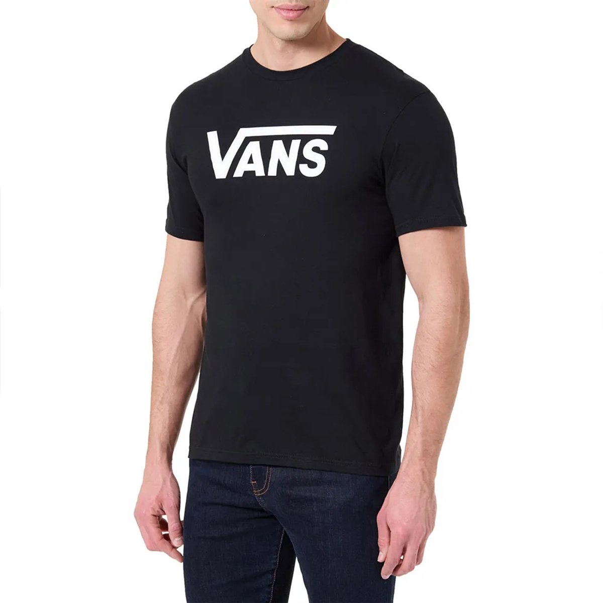 Vans Classic Drop V Ss Crew-b T-shirt Met Korte Mouwen XL Man Zwart