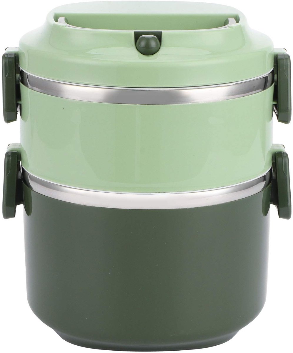 Dailygoods- Thermos - Lekvrije Ronde Isolatie Lunchbox - Roestvrij Staal 304 - PP-Kunststof - Voor Werk/Sport/Picknicks - Met Afdichtring
