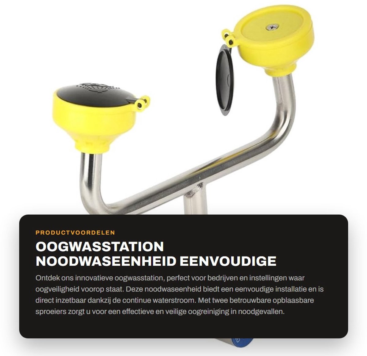 Dailygoods - Oogwasstation - Noodwaseenheid - Eenvoudige installatie - 27 x 17 x 5 cm - Continue waterstroom - Geschikt voor oogveiligheid - Inclusief...