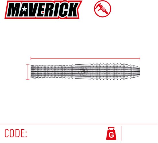 WINMAU - Maverick: Steeltip Tungsten Dartpijlen Professioneel - 24g van Winmau — afbeelding 4