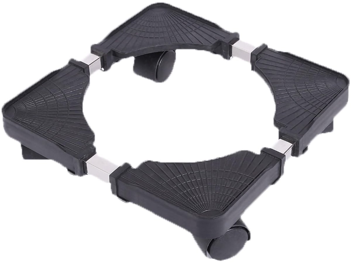 Dailygoods- Koelkastwasmachinestandaard Verstelbaar - Zware Belasting 100 kg - Vergrendelbare Wielen - Stabiele Beweging - Geschikt voor Huishoudelijke Apparaten - Mobiele Basis