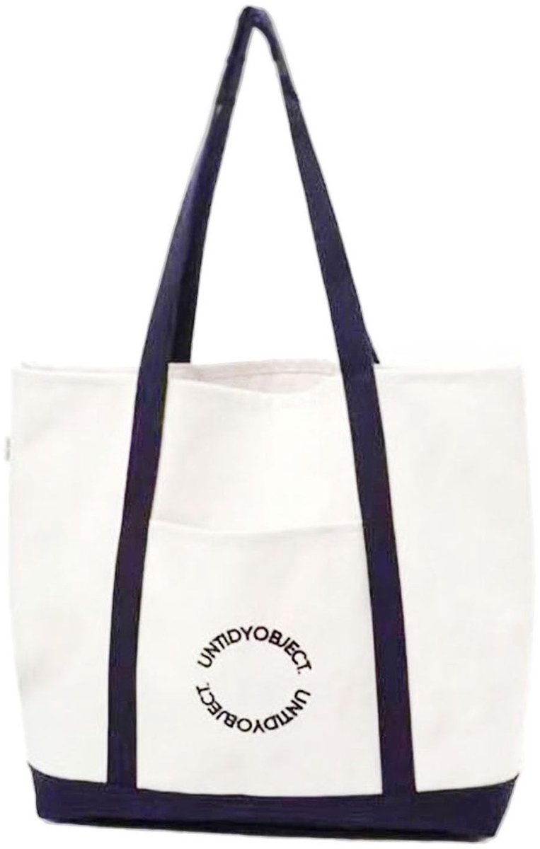 Dailygoods- Canvas Tote Bag - Grote Capaciteit - Schoudertas Dames - Duurzaam Katoen - Geschikt voor Werk/School - 40 x 35 x 12 cm
