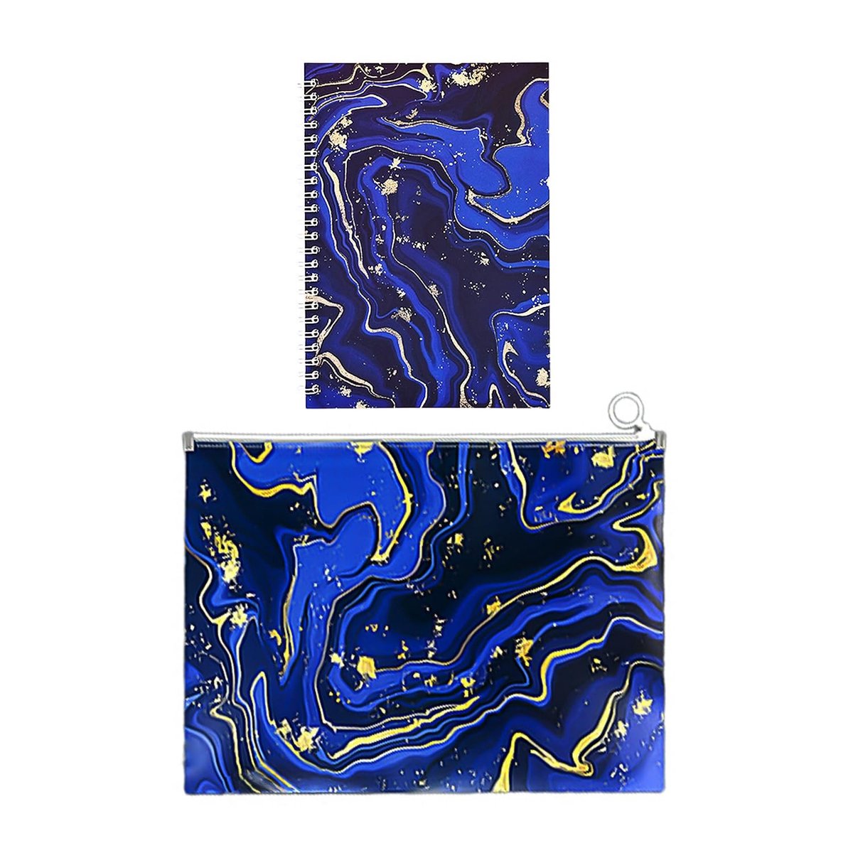 Dailygoods- Notebook Sterrenhemel - Documententas Gemarmerd - Kantoor Set - Creatieve Briefpapier - Geschikt Voor Studenten - Afmeting 21x14.8 cm - Notitieboekje