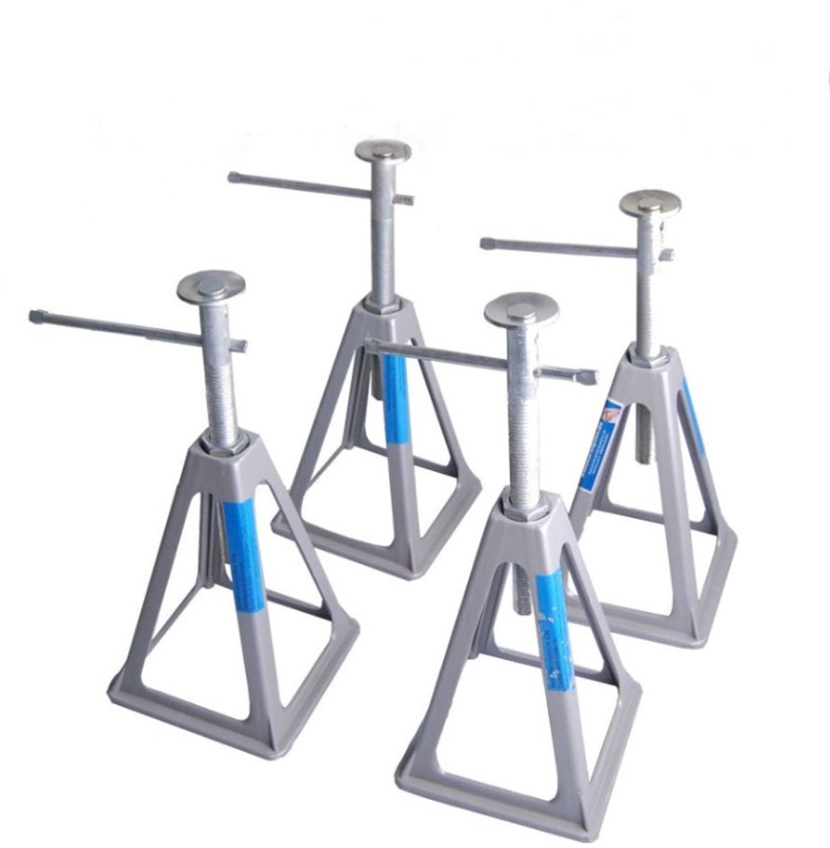 TRUTZHOLM 4x Aluminium Caravansteunen - Verstelbaar 28-43cm - Draagvermogen 3600kg Set van 4 Steunbokken Krik Kriksteunen