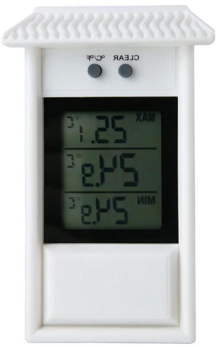 Digitale Max Min Buiten/Kas Thermometer met Wandmontage