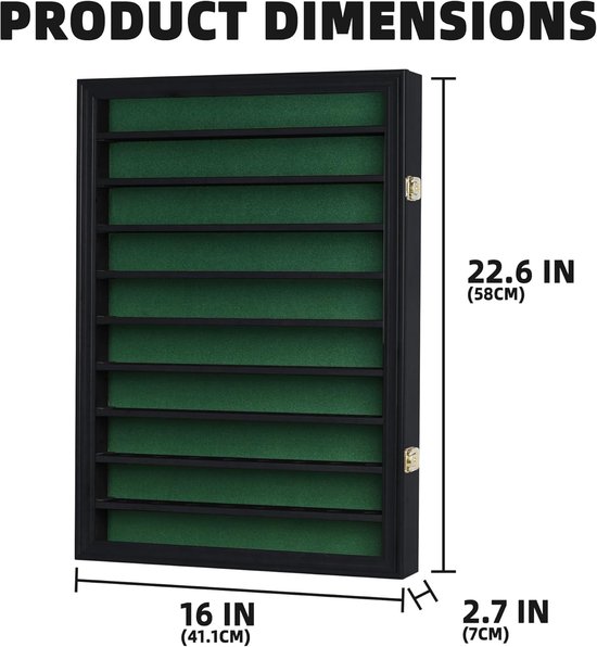 Golfbal Vitrinekast - Ballen Display - Golfballen Opbergen - 80 Ballen Capaciteit - 63 cm Hoog - Zwart — afbeelding 4