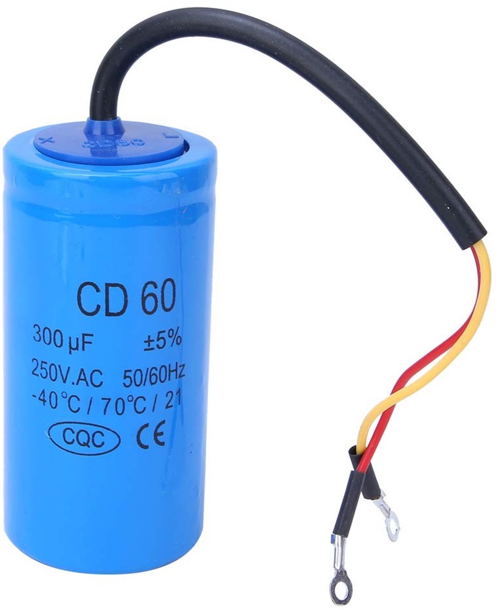 Dailygoods - 300uf CD60-condensator - Motorstartcondensator - Explosieveilig ontwerp - 250V - Duurzaam - Geschikt voor huishoudelijke apparaten - 21 R...