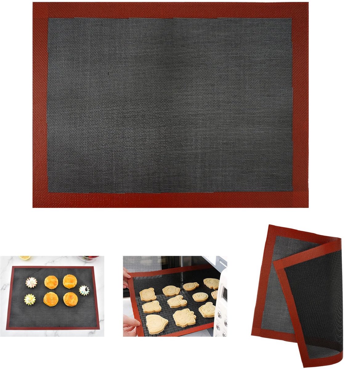 Dailygoods- Bakmat 30 x 40 cm - Siliconen - Hittebestendig - Antiaanbaklaag - Herbruikbaar - Voedselveilig - Bakfolie