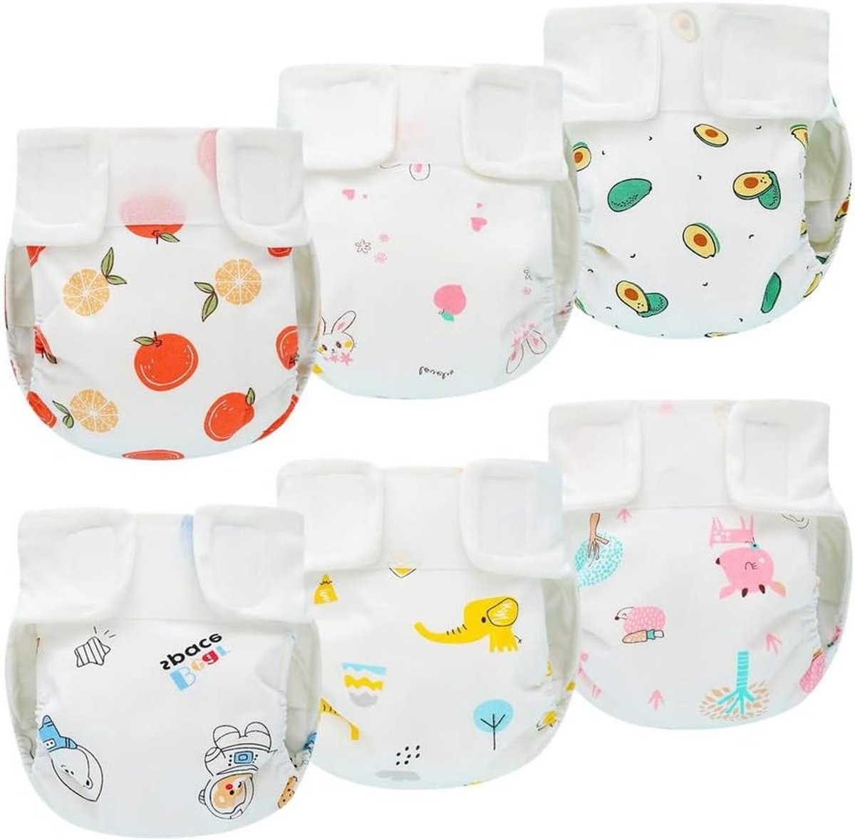 Potty Training Broekjes - Oefenbroekjes Baby - Zindelijkheidstraining - Ademend en Absorberend - 6 Stuks - Meerdere Patronen