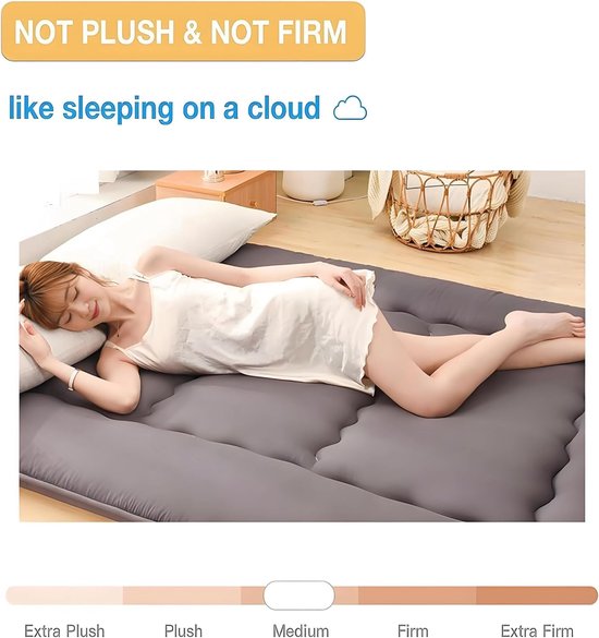 Opvouwbare Futonmatras - Japanse Vloermat - Ruimtebesparend Slapen - Oprolbaar Ademend - 120 x 200 cm - B — afbeelding 5
