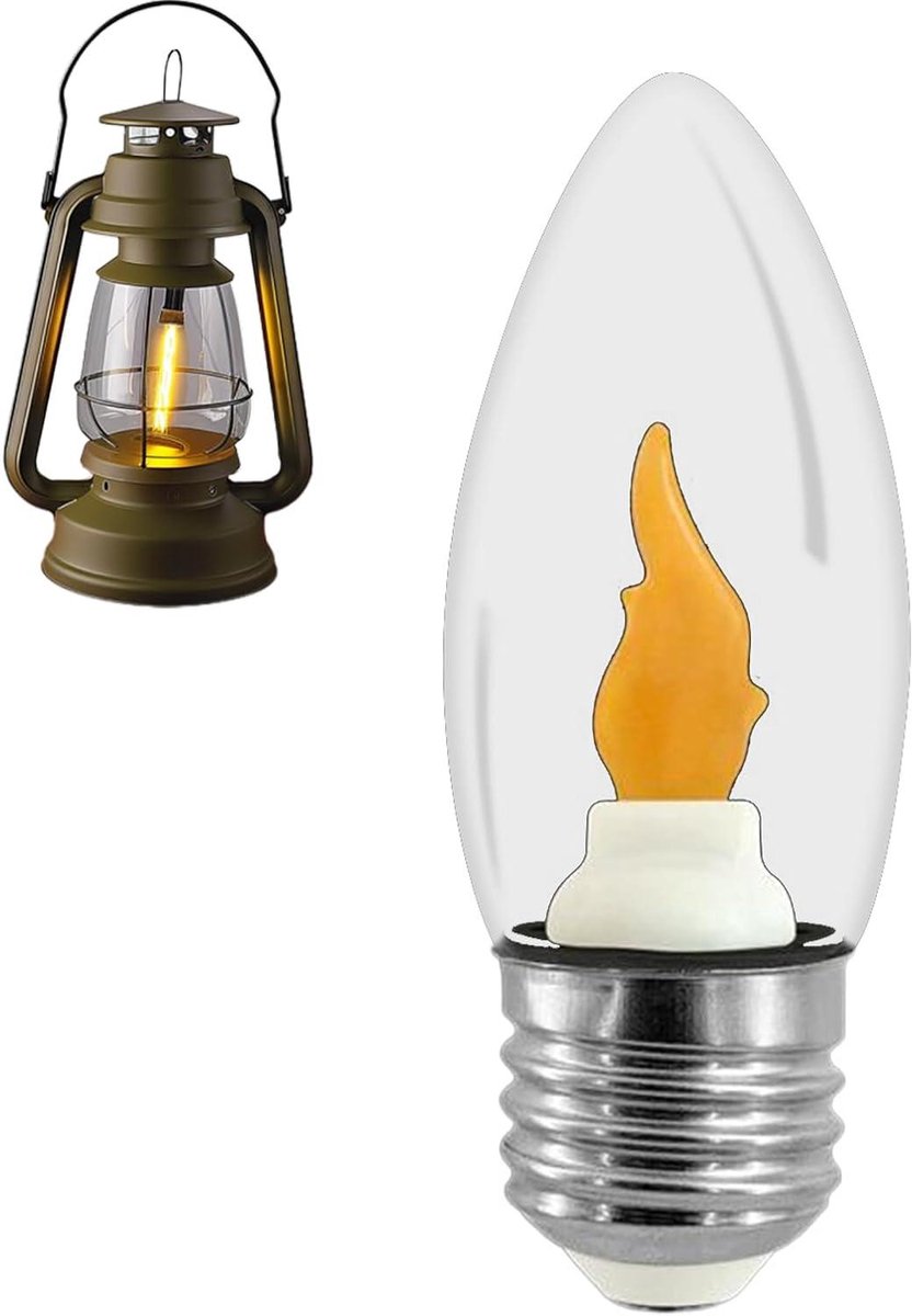 LED Vlam Gloeilamp - Vlamlicht Lamp - Decoratieve Verlichting - Realistisch Vuur Effect - E12 E14 Fitting - Multicolor