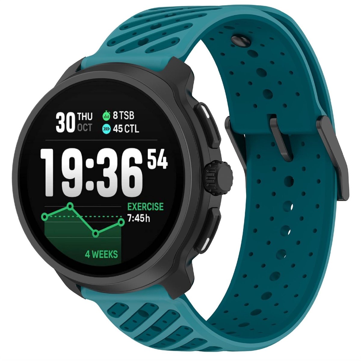 Dailygoods - 22 mm Horlogeband voor Suunto Race 2 met Kleurstiksels - Blauw