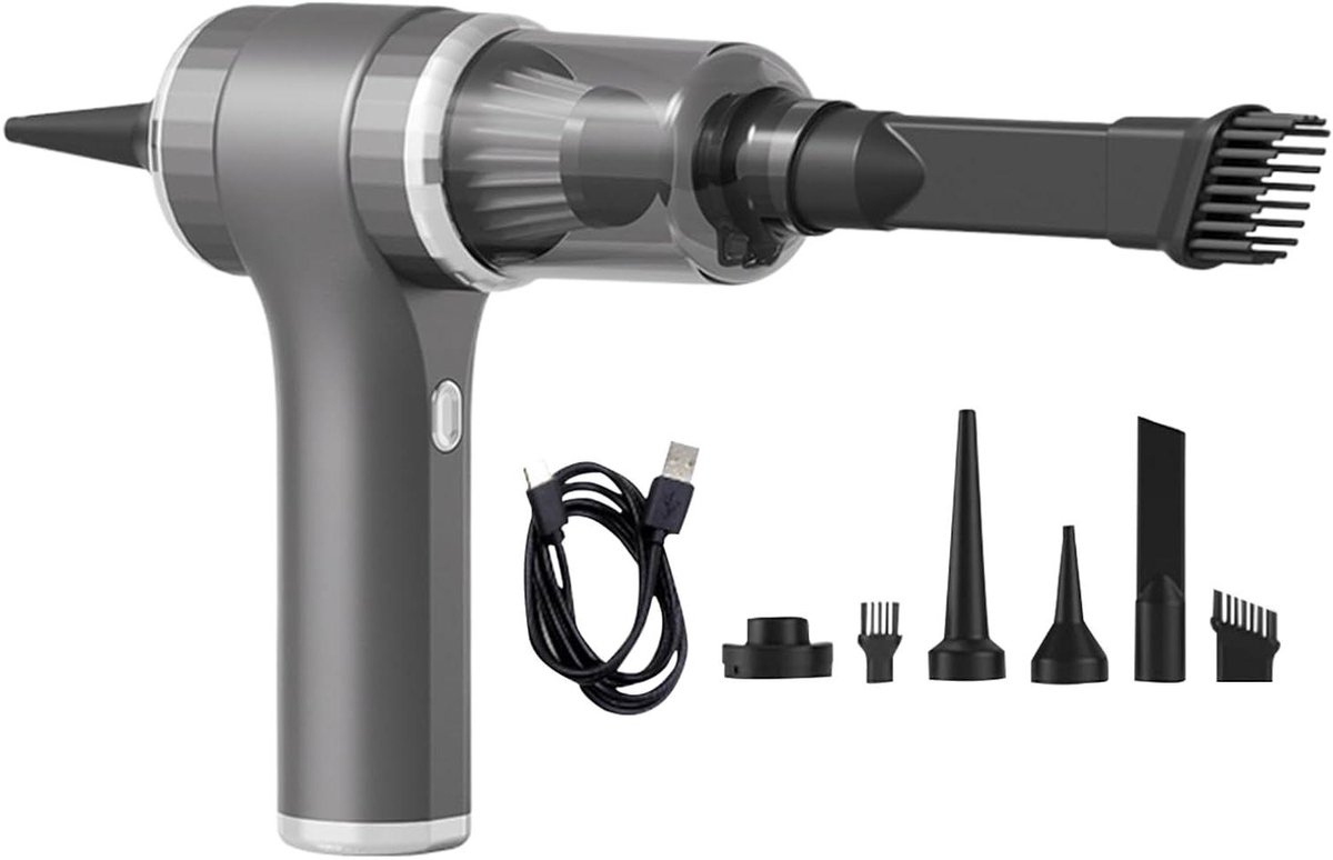 Draagbare Stofzuiger - Auto Reiniger - Auto Interieur Reinigen - Krachtige 9000Pa Zuigkracht - 7.5 cm Hoog - Zwart
