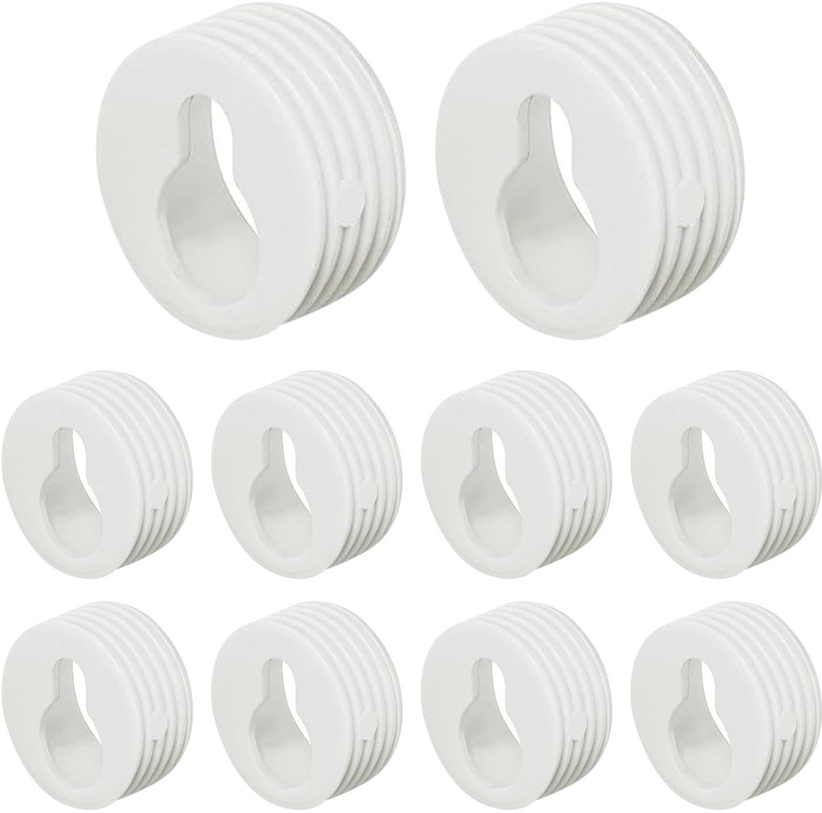 Dailygoods- Kastophanger 10 stuks - 20 mm - Kunststof - Sleutelgat - Plankdrager - Hangers - Eenvoudige installatie - Plankhouder