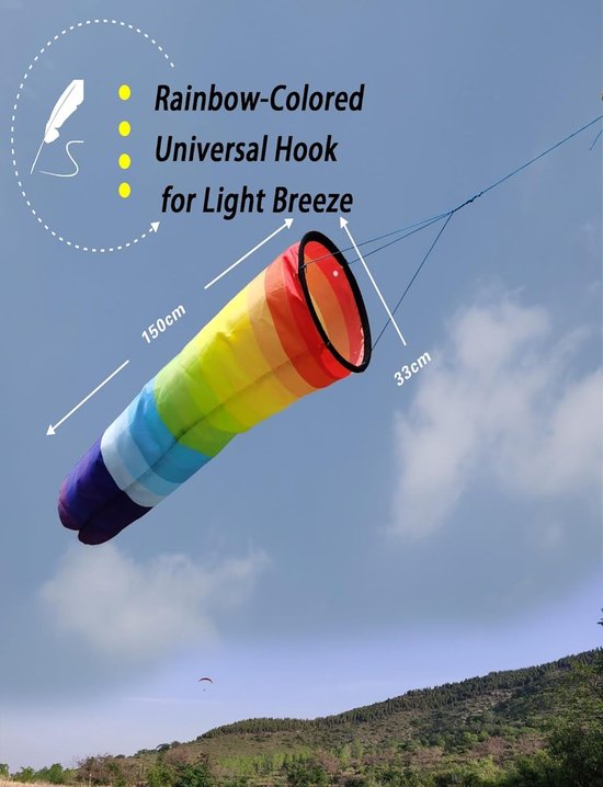 Windsokken paal - Windindicator - Buiten vliegen - 360 graden draaibaar - 4 meter - Zilver — afbeelding 3