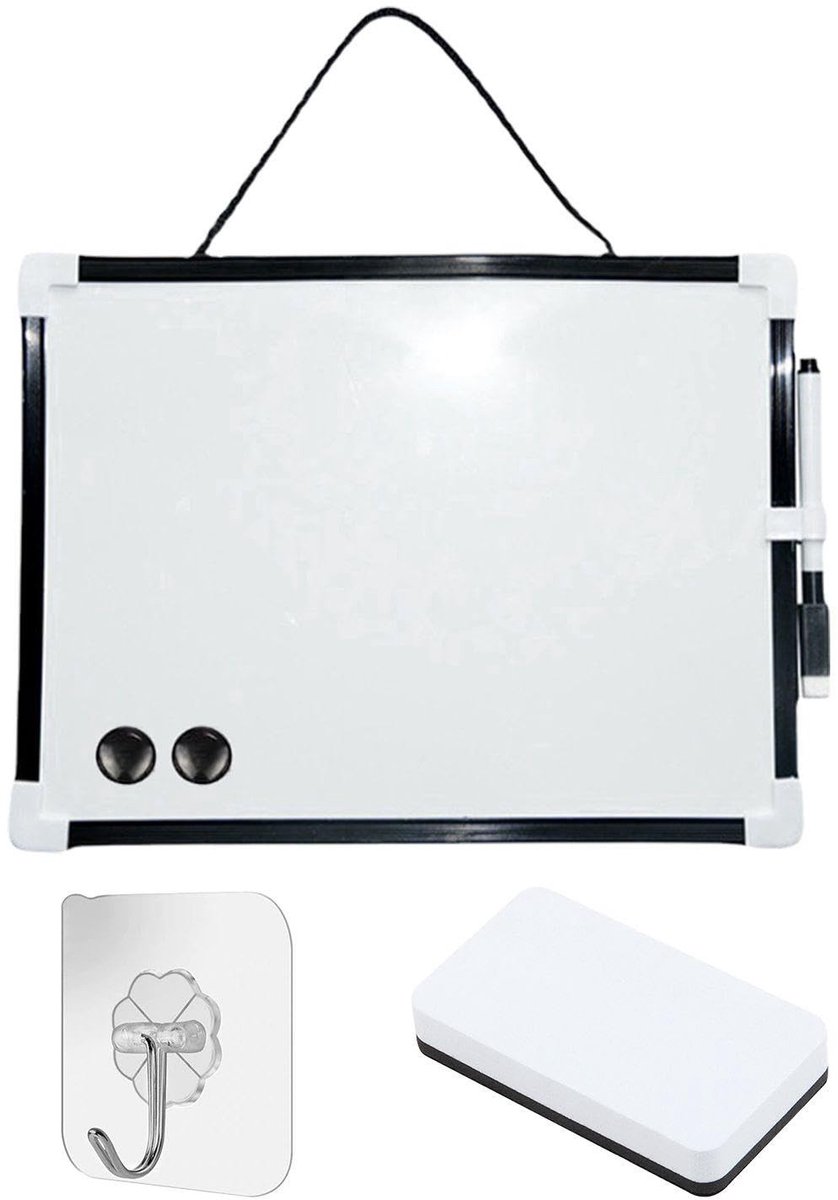Dailygoods- Whiteboard Klein - Magnetisch Whiteboard - Whiteboard Stiften - Whiteboard Wisser - Whiteboard Magneten - Geschikt Voor Training