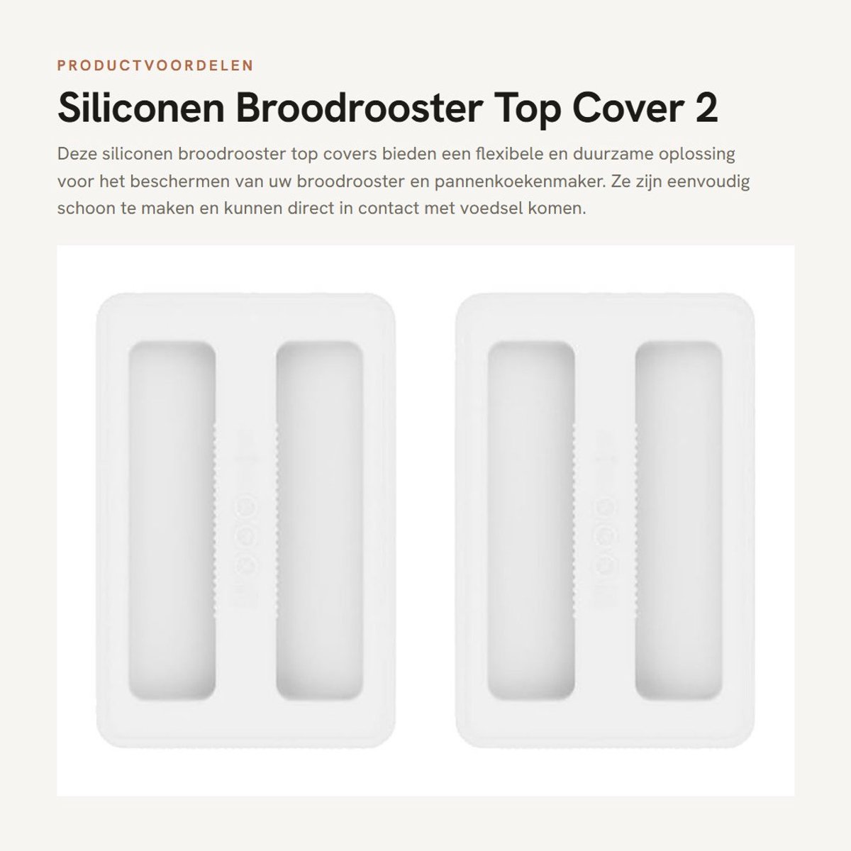 Dailygoods- Broodrooster Siliconen Cover - 2 Stuks - Temperatuurbestendig - Flexibel - Wasbaar - Geschikt voor Voedsel - Keukenaccessoire
