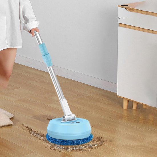 Elektrische Vegen - Draadloze Mop - Vloeren Schoonmaken - 180 Graden Rotatie - 138 cm - Wit — afbeelding 3