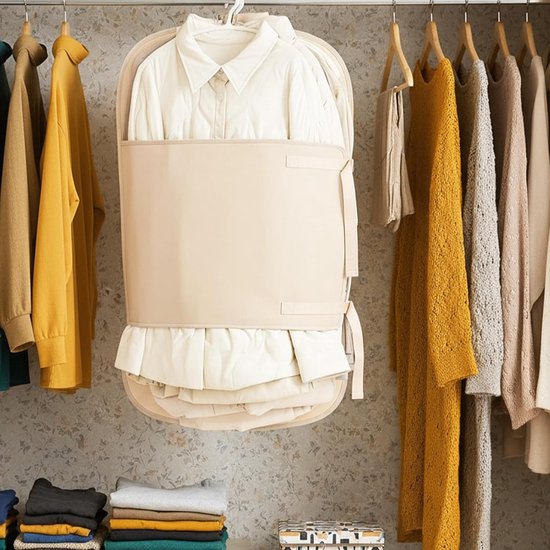 Compressiezakken Kleding - Opbergzakken Vacuüm - Ruimte Besparen - Herbruikbaar Stofwerend - 90x58cm - Wit van Merkloos — afbeelding 3