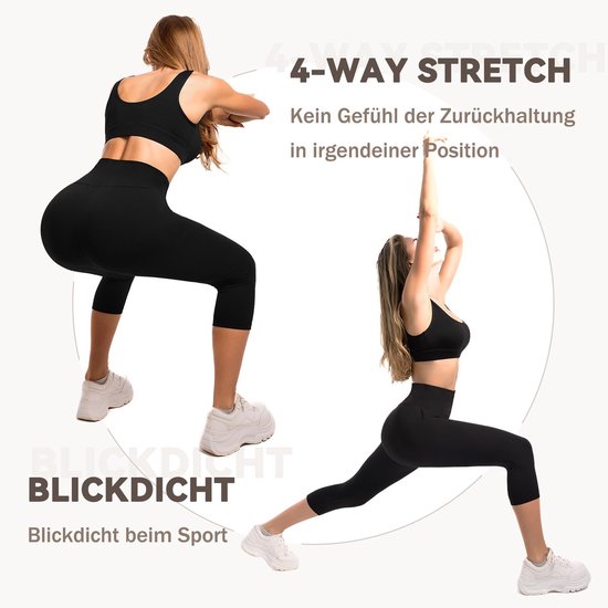 Dailygoods- Dameslegging Hoge Taille - Capri Sportlegging - Sportkleding met Zakken - Yoga/Fitness - Vrije Beweging - Lichtgewicht Materiaal - Sportbroek van Dailygoods — afbeelding 4