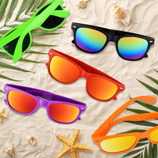Dailygoods- Zonnebril Unisex - Upgrade Party Zonnebril - 10 Kleuren - Gespiegelde Lens - Feestaccessoire - Kwaliteit PP Materialen - Feestzonnebril van Dailygoods — afbeelding 5