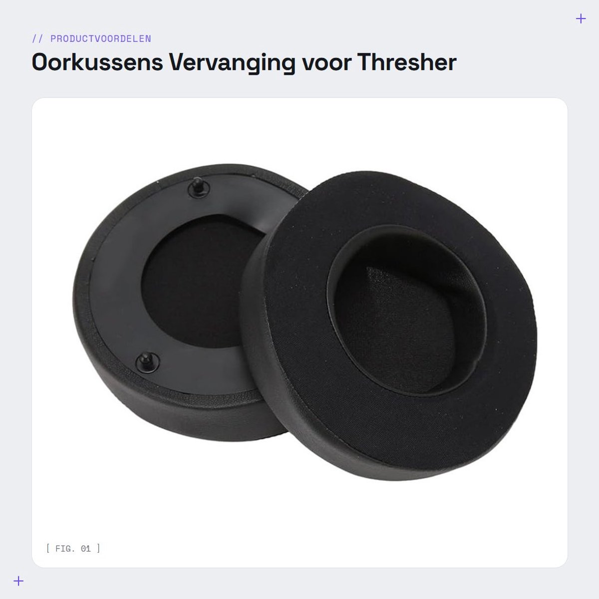Dailygoods- Oorkussens Vervangbaar - Gel/Traagschuim - Comfortabel - Duurzaam - Voor Thresher Hoofdtelefoon - Eenvoudig Te Installeren - Hoofdtelefoon Kussens